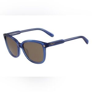 Salvatore Ferragamo Black Wayfarer Sunglasses